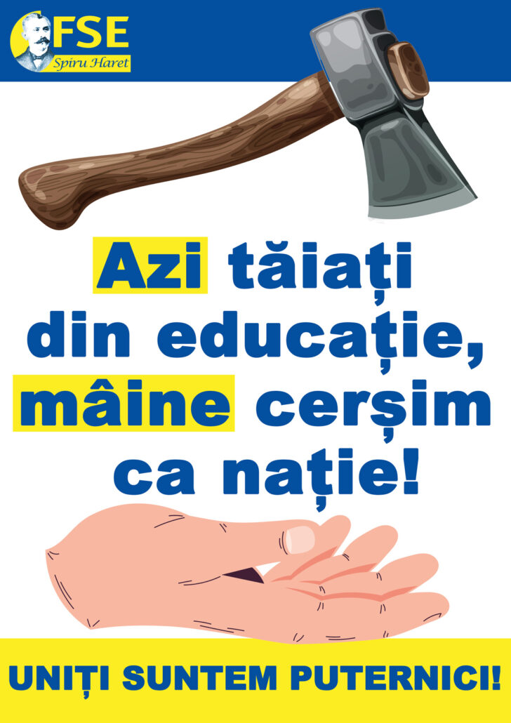 Proteste FSE Spiru Haret Taiati